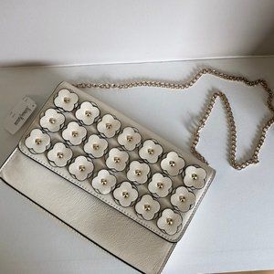 Neiman Marcus cream clutch